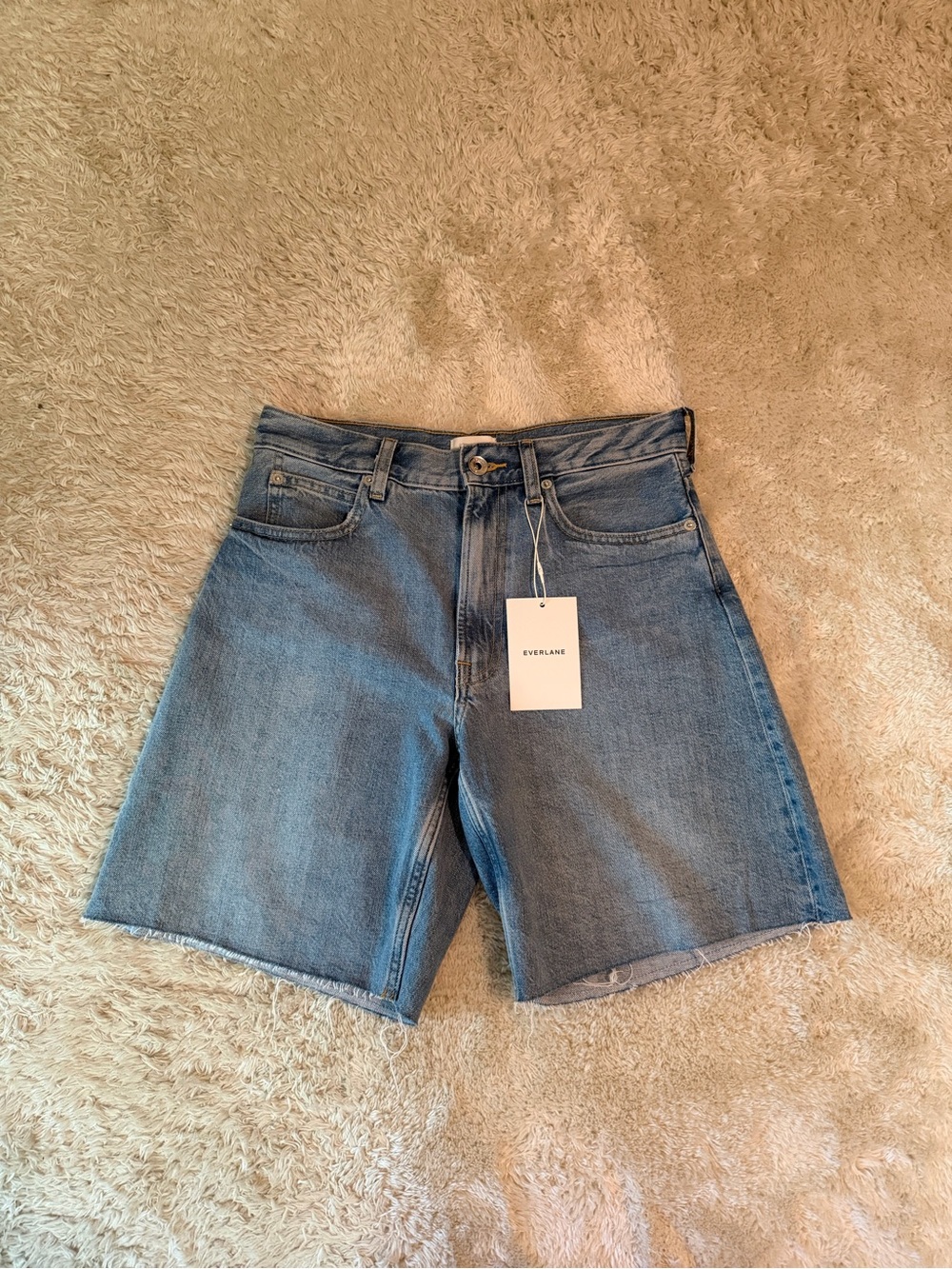 Everlane Light Blue Denim Bermuda Shorts - Picture 3 of 9